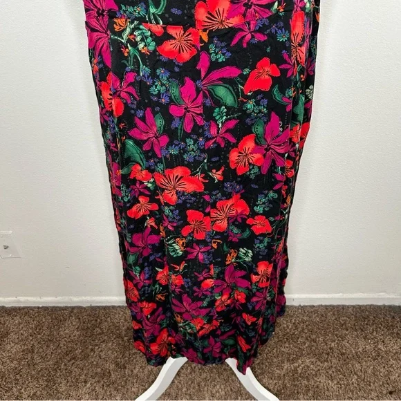 AVA & VIV Multicolor Floral Sleeveless Button Front Midi Dress Plus Size 3X - Picture 8 of 10